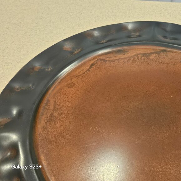 VERY RARE JAN BARBOGLIO HOUSE BLESSING CROSS CLOCHE DOME SERVER TRAY IRON FORGED - Picture 11 of 15